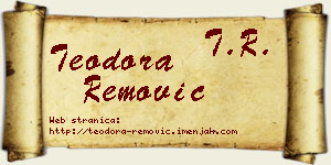 Teodora Remović vizit kartica